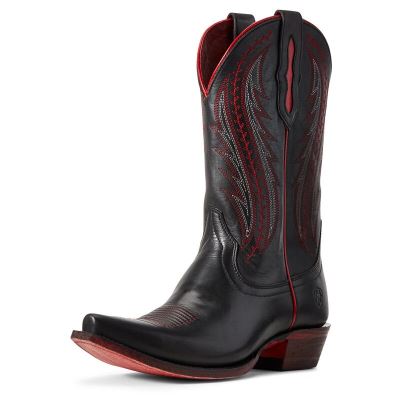 Ariat Western: Tailgate Botas Western Mujer - Negras / Rojas (YFUBS1386)